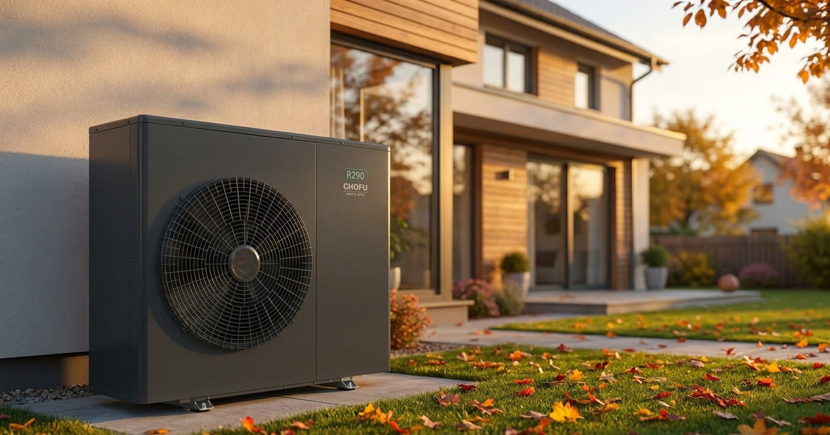 Chofu R290 Wärmepumpe mit Bedieneinheit – Symbolbild Heizkurve einstellen