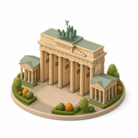 Illustration: Wahrzeichen in Berlin