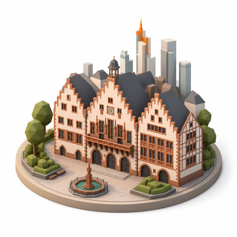 Illustration: Wahrzeichen in Hessen