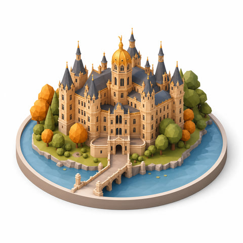 Illustration: Wahrzeichen in Mecklenburg-Vorpommern