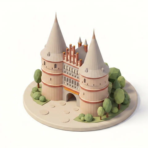 Illustration: Wahrzeichen in Schleswig-Holstein
